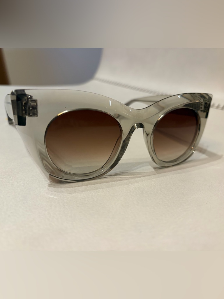 Thierry Lasry Clear Frame Sunglasses With Brown Gradient Lenses
